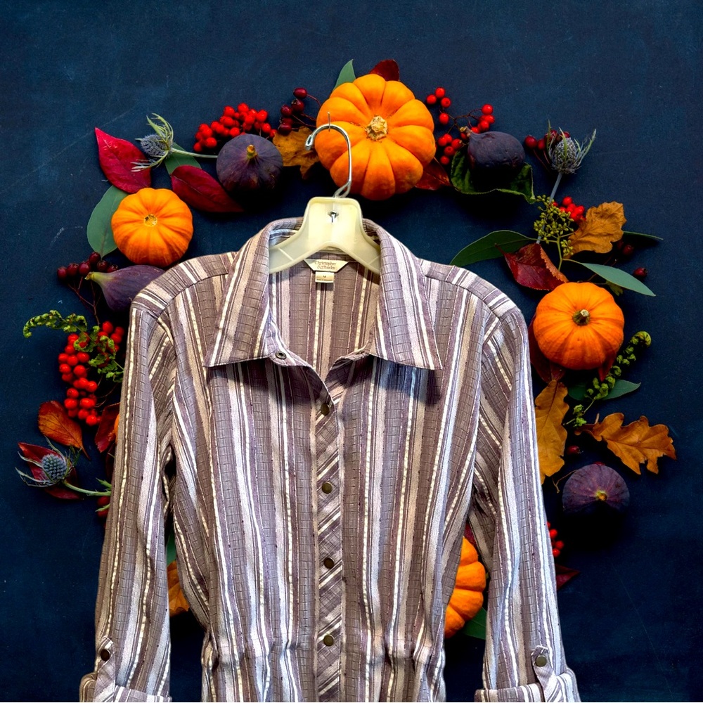 Purple/Grey color blouse
